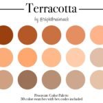 Tavolozza dei colori Procreate Terracotta / 30 Campioni di colore ...
