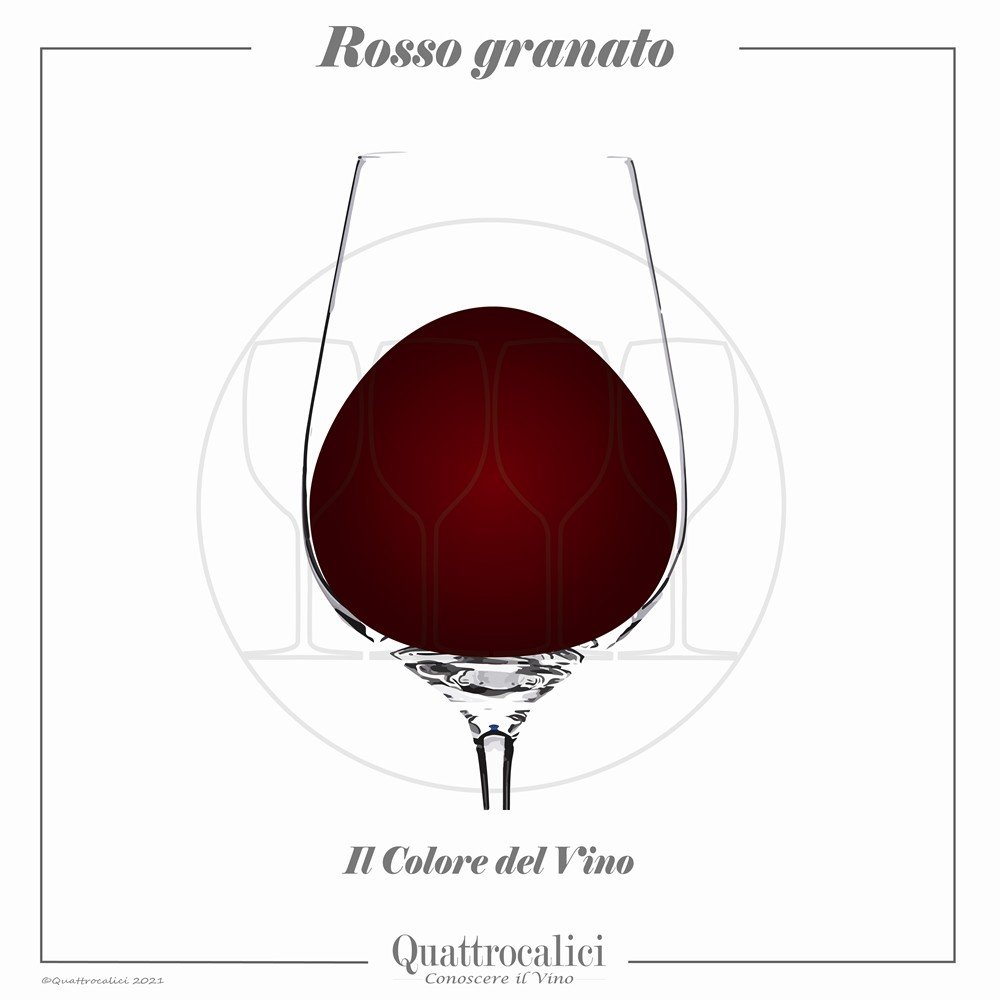 Vino di colore rosso granato - Quattrocalici