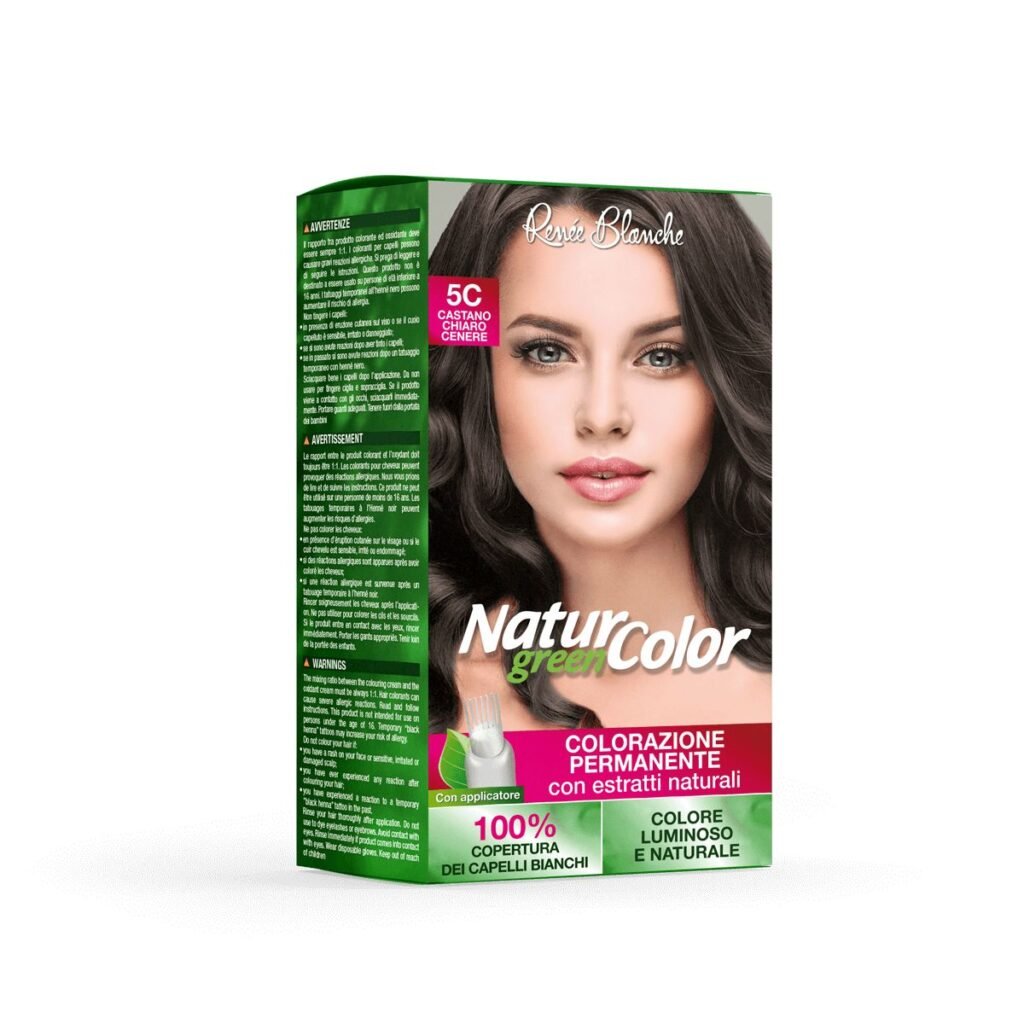 NATUR GREEN COLOR 5C CASTANO CHIARO CENERE 120ML GEL COLORANTE